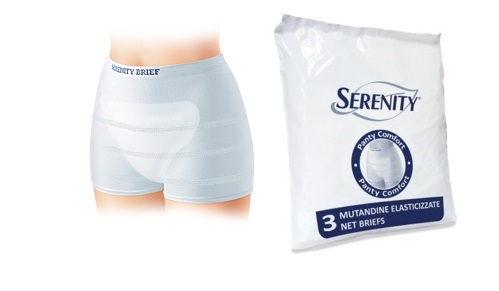 MUTANDINA A RETE PER INCONTINENZA SERENITY PANTY COMFORT XL 3 PEZZI - Farmacianumberone.it
