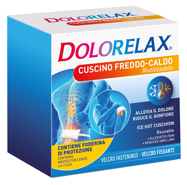 DOLORELAX ICE HOT CUSCINO RIUTILIZZABILE CON VELCRO FISSANTE 11X26 CM - Farmacianumberone.it