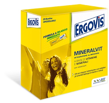 ERGOVIS MINERALVIT 20 BUSTE OROSOLUBILI 30 G - Farmacianumberone.it