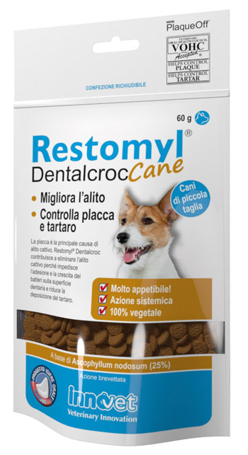 RESTOMYL DENTALCROC CANI PICCOLA TAGLIA BUSTA 60 G - Farmacianumberone.it