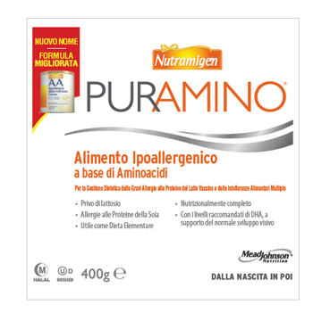 NUTRAMIGEN PURAMINO BARATTOLO 400 G - Farmacianumberone.it