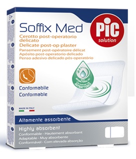 CEROTTO PIC SOFFIX MED IN TNT CON TAMPONE CENTRALE ASSORBENTE STERILE MONOUSO STERILE 25X10 CM ANTIBATTERICO 3 PEZZI - Farmacianumberone.it