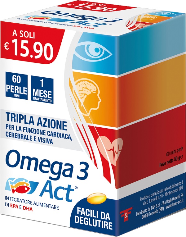 OMEGA 3 ACT 60 PERLE 540 MG - Farmacianumberone.it