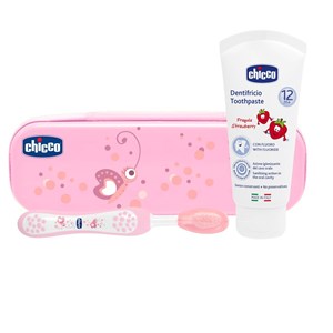 CHICCO SET DENTALE ROSA CON FLUORO - Farmacianumberone.it