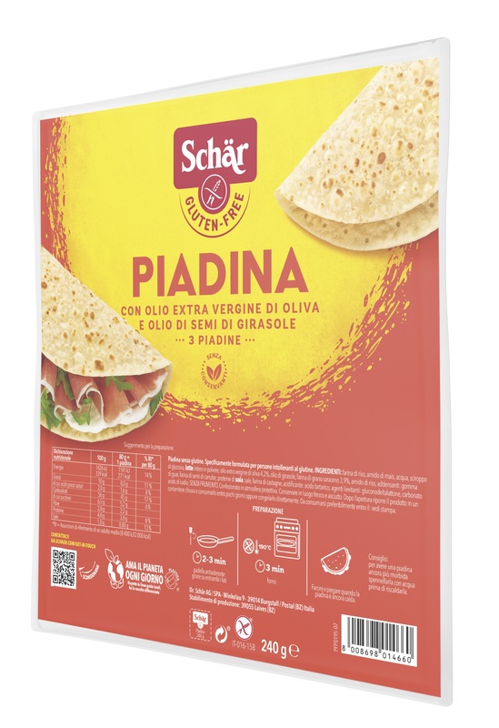 SCHAR PIADINA SENZA GLUTINE 240 G - Farmacianumberone.it