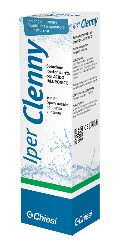IPER CLENNY SPRAY NASALE EROGAZIONE CONTINUA SOLUZIONE IPERTONICA CON ACIDO IALURONICO 100 ML - Farmacianumberone.it