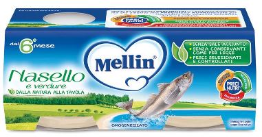 MELLIN OMOGENEIZZATO NASELLO 2 X 80 G - Farmacianumberone.it