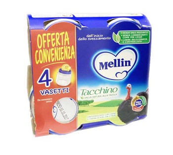 MELLIN OMOGENEIZZATO TACCHINO 4X80 G - Farmacianumberone.it