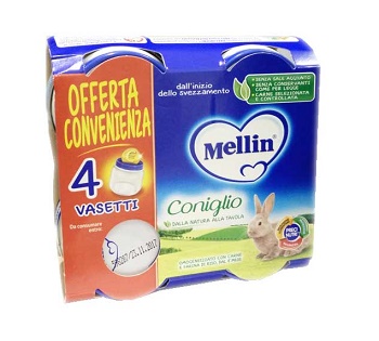 MELLIN OMOGENEIZZATO CONIGLIO 4X80 G - Farmacianumberone.it