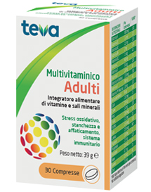 MULTIVITAMINICO ADULTI TEVA 30 COMPRESSE 30 G - Farmacianumberone.it