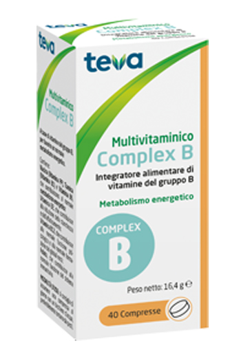 MULTIVITAMINICO COMPLEX B TEVA 40 COMPRESSE 16,4 G - Farmacianumberone.it