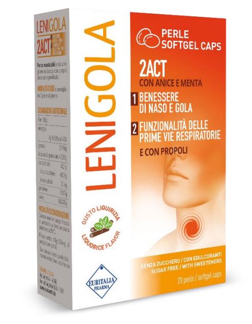 LENIGOLA 20 PERLE SOFTGEL CAPS LIQUIRIZIA - Farmacianumberone.it