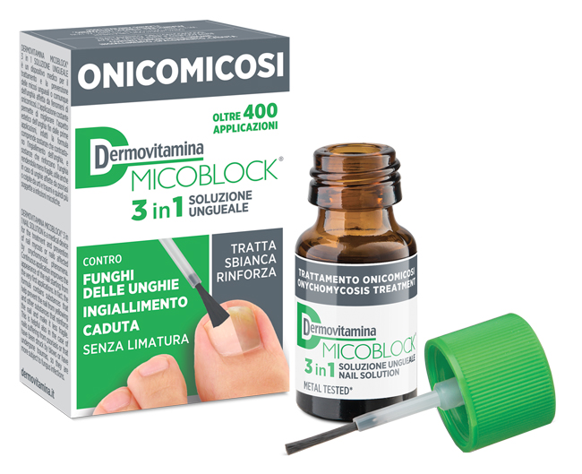 DERMOVITAMINA MICOBLOCK 3 IN 1 ONICOMICOSI SOLUZIONE UNGUEALE 7 ML - Farmacianumberone.it
