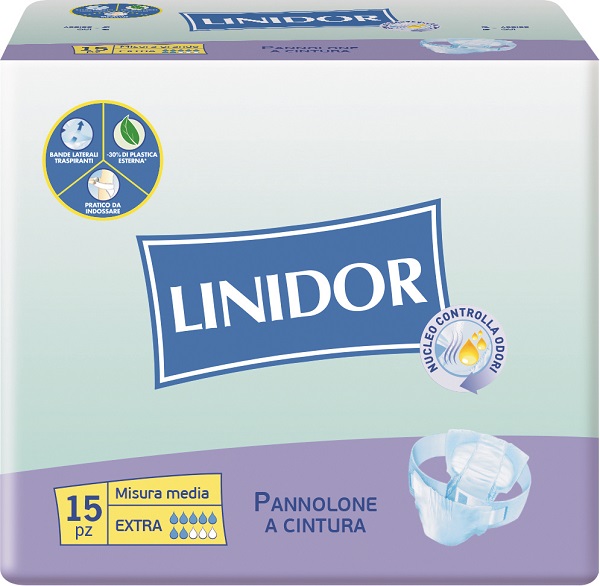 PANNOLONE LINIDOR PERFECT CARE EXTRA A CINTURA MM 15 PEZZI - Farmacianumberone.it