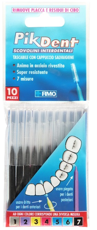 PIKDENT STUZZICOLINO 7 NE 10PZ - Farmacianumberone.it