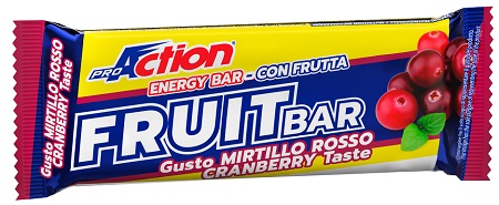 PROACTION FRUIT BAR BARRETTA ENERGETICA AL MIRTILLO ROSSO 40 G - Farmacianumberone.it