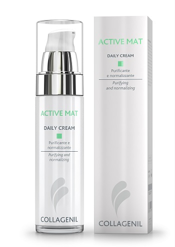 COLLAGENIL ACTIVE MAT DAILY CREAM SEBOREGOLATRICE/PURIFICANTE PER LA PELLE DEL VISO FLACONE 50 ML - Farmacianumberone.it