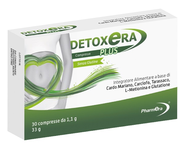 DETOXERA PLUS INTEGRATORE ALIMENTARE PER STIPSI E TRANSITO INTESTINALE 30 COMPRESSE - Farmacianumberone.it