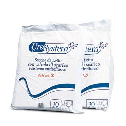 SACCA DI DRENAGGIO DA LETTO PER INCONTINENZA UROSYSTEM TUBO 130 CM CON SCARICO 30 PEZZI - Farmacianumberone.it