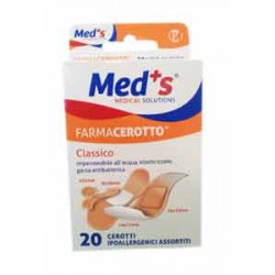 CEROTTO MEDS STRIP POLIURETANO IPOALLERGENICO CLASSICO ASSORTITI 20 PEZZI - Farmacianumberone.it