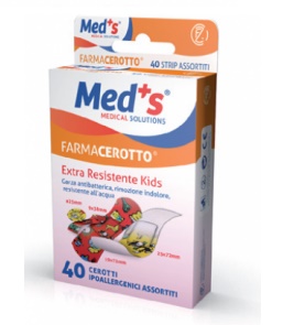 CEROTTO MEDS STRIP KIDS IPOALLERGENICO ASSORTITI 40 PEZZI - Farmacianumberone.it