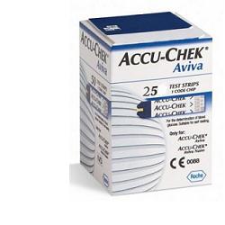 STRISCE MISURAZIONE GLICEMIA ACCU-CHEK AVIVA BRK RETAIL 25 PEZZI - Farmacianumberone.it