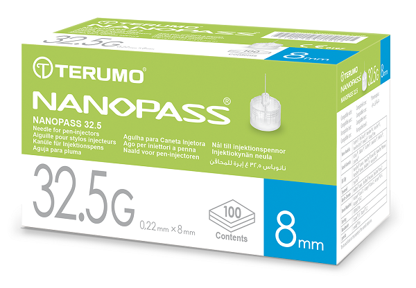 AGO PER PENNA DA INSULINA NANOPASS 32,5 GAUGE LUNGHEZZA 8 MM 100 PEZZI - Farmacianumberone.it