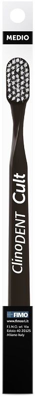 CLINODENT CULT MARRONE SPAZZOLINO DA DENTI MEDIO - Farmacianumberone.it
