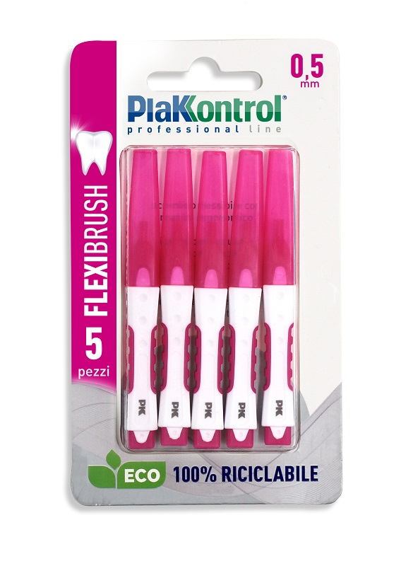 PLAKKONTROL SCOVOLINO INTERDENTALE FLEXI BRUSH05 BLISTER 5 PEZZI - Farmacianumberone.it