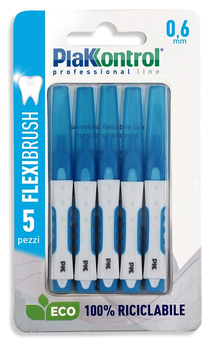 PLAKKONTROL SCOVOLINO INTERDENTALE FLEXI BRUSH06 BLISTER 5 PEZZI - Farmacianumberone.it
