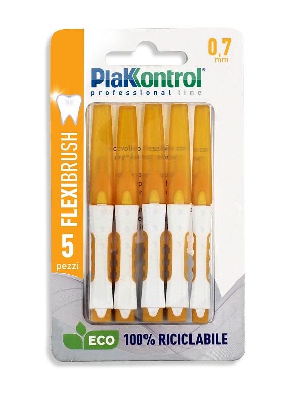 PLAKKONTROL SCOVOLINO INTERDENTALE FLEXI BRUSH07 BLISTER 5 PEZZI - Farmacianumberone.it