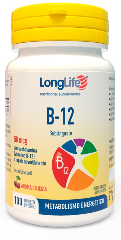LONGLIFE B12 50MCG SUBLINGUALE 100 TAVOLETTE - Farmacianumberone.it