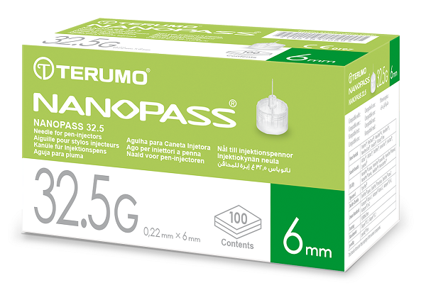AGO PER PENNA DA INSULINA NANOPASS 32,5 GAUGE LUNGHEZZA 6 MM 100 PEZZI - Farmacianumberone.it