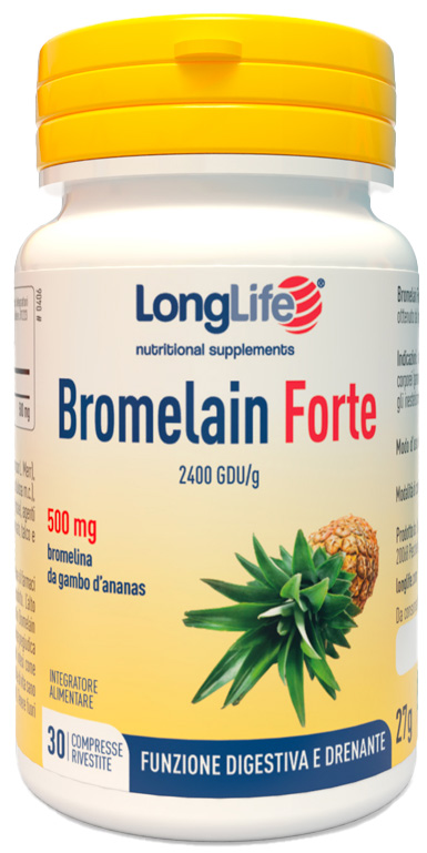 LONGLIFE BROMELAIN FORTE 30 COMPRESSE - Farmacianumberone.it