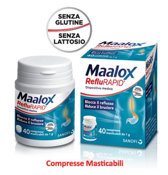 MAALOX REFLURAPID 40 COMPRESSE MASTICABILI - Farmacianumberone.it