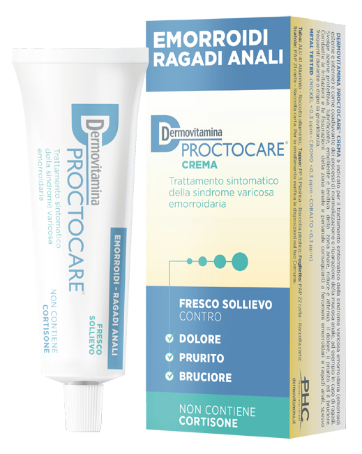 DERMOVITAMINA PROCTOCARE CREMA EMORROIDI RAGADI ANALI 30 ML CON CANNULA - Farmacianumberone.it