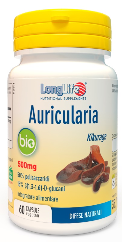 LONGLIFE AURICULARIA BIO 60 CAPSULE - Farmacianumberone.it