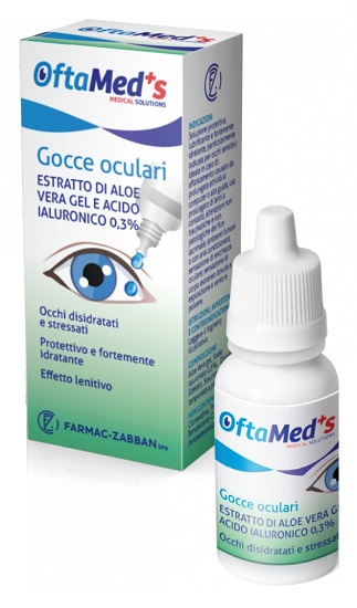 OFTAMED'S GOCCE OCULARI OCCHI DISIDRATATI E STRESSATI ESTRATTO ALOE VERA GEL E ACIDO IALURONICO 0,3% 10 ML - Farmacianumberone.it