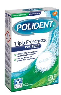 POLIDENT TRIPLA FRESCHEZZA 66 COMPRESSE - Farmacianumberone.it