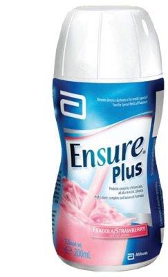 ENSURE PLUS FRAGOLA 4 BOTTIGLE DA 200 ML - Farmacianumberone.it
