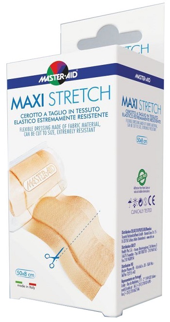 MASTER-AID STRETCH CEROTTO A TAGLIO IN TESSUTO ELASTICO RESISTENTE 50 X 8 CM - Farmacianumberone.it