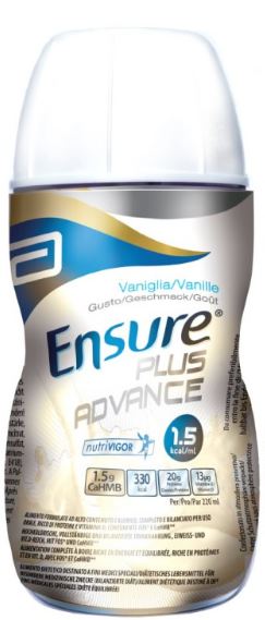 ENSURE PLUS ADVANCE VANIGLIA 4 BOTTIGLIE DA 220 ML - Farmacianumberone.it