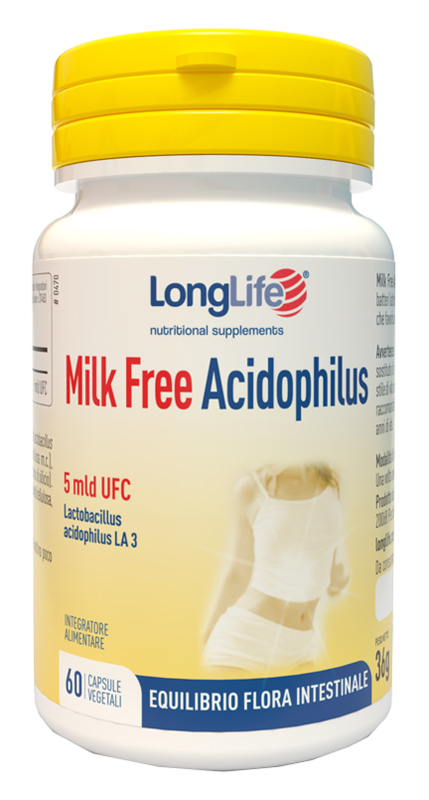 LONGLIFE MILK FREE ACIDOPHILUS 60 CAPSULE VEGETALI - Farmacianumberone.it