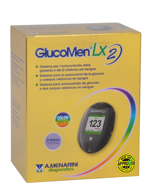 GLUCOMETRO GLICEMIA E CHETONEMIA GLUCOMEN LX2 SET METER - Farmacianumberone.it