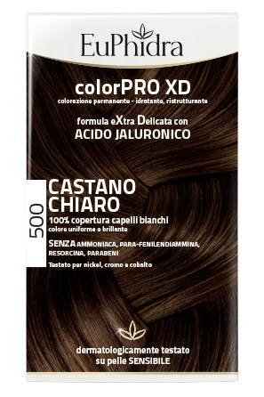 EUPHIDRA COLORPRO XD 500 CAST CHIARO GEL COLORANTE CAPELLI IN FLACONE + ATTIVANTE + BALSAMO + GUANTI - Farmacianumberone.it