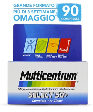 MULTICENTRUM SELECT 50+ 90 COMPRESSE - Farmacianumberone.it
