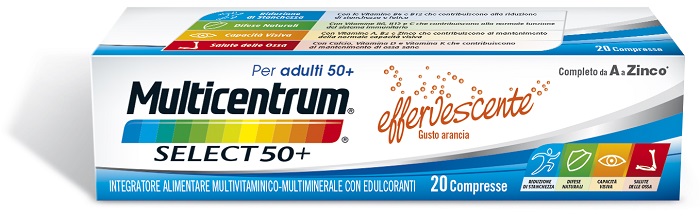 MULTICENTRUM SELECT EFFERVESCENTE 20 COMPRESSE - Farmacianumberone.it