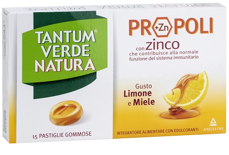 TANTUM VERDE NATURA 15 PASTIGLIE GOMMOSE LIMONE & MIELE - Farmacianumberone.it
