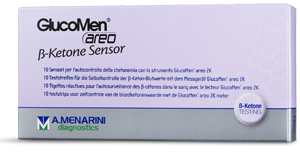 STRISCE MISURAZIONE CHETONEMIA GLUCOMEN AREO B-KETONE SENSOR 10 PEZZI - Farmacianumberone.it