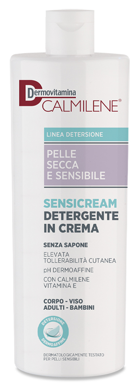 DERMOVITAMINA CALMILENE SENSICREAM DETERGENTE IN CREMA SENZA SAPONE PER PELLE SECCA E SENSIBILE 500 ML - Farmacianumberone.it